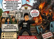 AMI MENGUTUK KERAS TINDAKAN OKNUM MASSA AKSI YANG BERUPAYA MELAKUKAN PENGRUSAKAN DAN PEMBAKARAN DI DEPAN GEDUNG GRAHADI