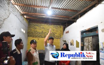 Foto : Bupati Sidoarjo,H.Subandi meminta Baznas segera merenovasi empat rumah warga desa Pabean.