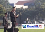 Foto : Wakapolda Jatim,Brigjen Pol .Dr.Pasma Royce ,S.I.K.,M.H. menjadi inspektur upacara hari lahir Pancasila.
