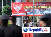 Foto : Kapolres Gresik,AKBP Ramadhan Nasution pimpin upacara hari Pancasila 2026.