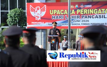 Foto : Kapolres Gresik,AKBP Ramadhan Nasution pimpin upacara hari Pancasila 2026.