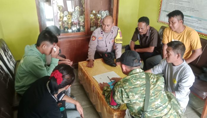 Bhabinkamtibmas Polsek Sungkai Utara Berhasil Mediasi Perselisihan Dua Pelajar, Sepakat Berdamai Secara Kekeluargaan
