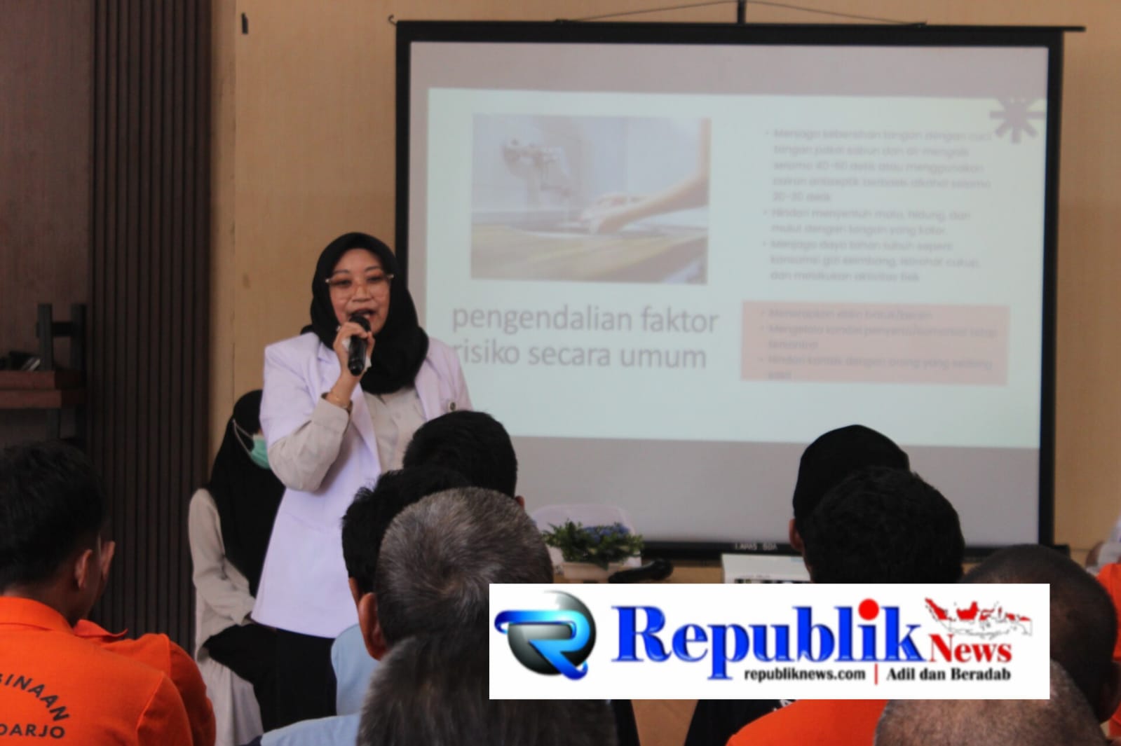 Foto : Cegah penyebaran penyakit menular ,Lapas Sidoarjo gelar sosialisasi pencegahan dan pengendalian infeksi Hantavirus.