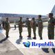 Foto : Danrem sambut Wapang TNI ,Jenderal TNI Tandyo Budi R,di Base Ops Lanudal Juanda.