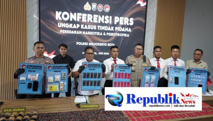 Polres Mojokerto Kota Ungkap Narkoba Temukan 330 Catride Vape Berisi Etomidate