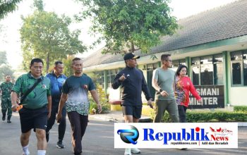 Foto : Danrem 084/BJ , Brigjen TNI Kohir mengajak menjaga kebugaran dan mempererat kebersamaan.