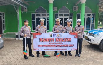 Satlantas Polres Lampung Utara Laksanakan Bakti Religi Sambut Hari Bhayangkara ke-80