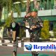 Foto : Danrem 084/BJ, Brigjen TNI Kohir pimpin Upacara 17-an di Lapangan Makorem 084/BJ.