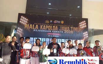Foto : Kontingen karate polres Pasuruan meraih lima medali pada kejuaraan HUT Bhayangkara ke-80 tahun 2026.