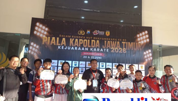 Kontingen Karate Polres Pasuruan Raih Lima Medali pada Kejuaraan HUT Bhayangkara ke-80 Tahun 2026