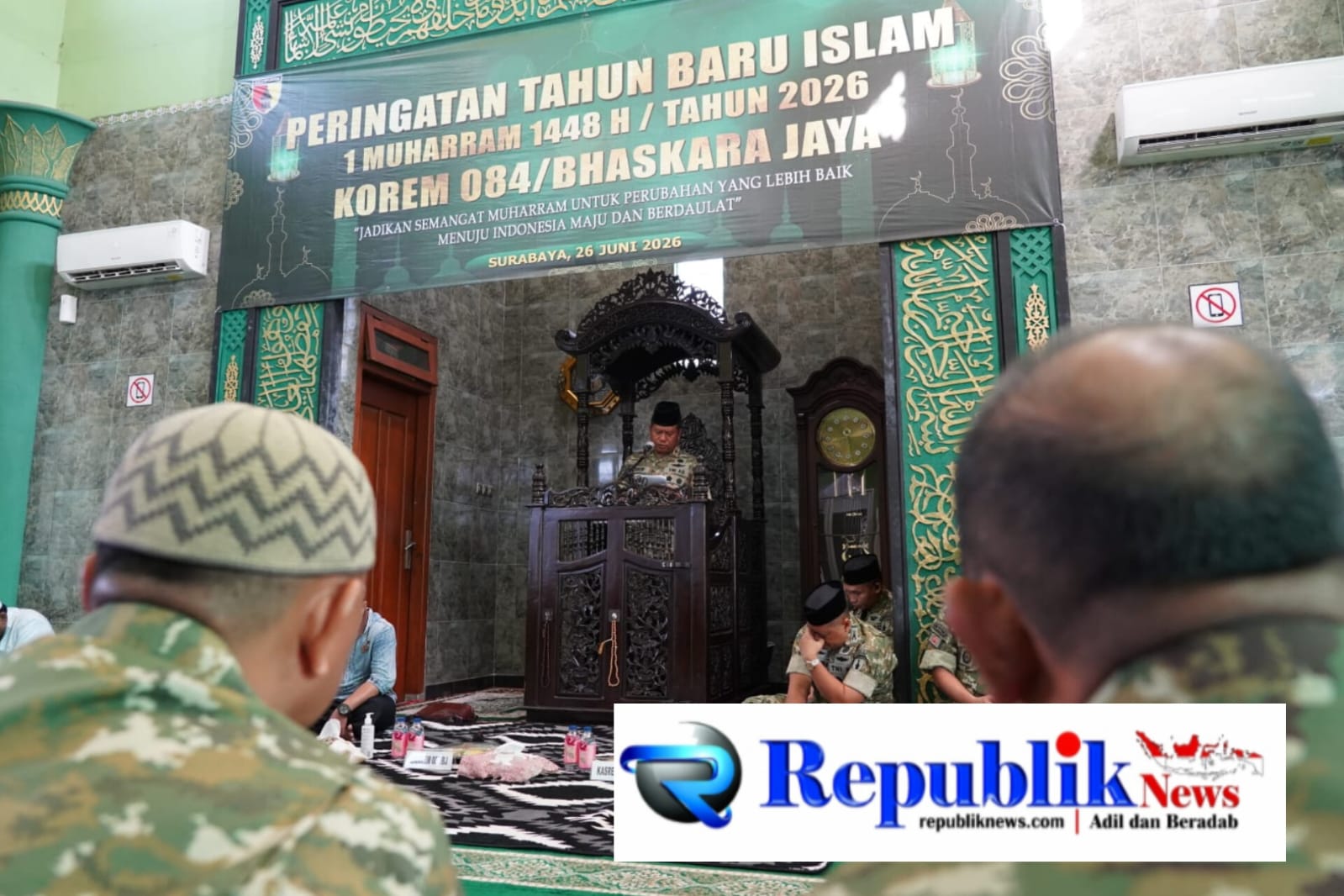 Foto : Danrem 084/BJ Brigjen TNI Kohir menghadiri acara peringatan Tahun Baru Islam 1 Muharram 1448H/2026 Masehi.