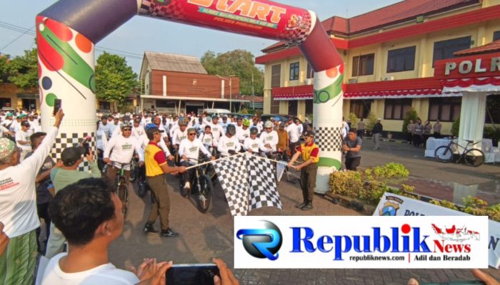 Gowes Bersama Ulama dan Masyarakat, Kapolres Pasuruan Ajak Wujudkan Daerah Aman dan Guyub
