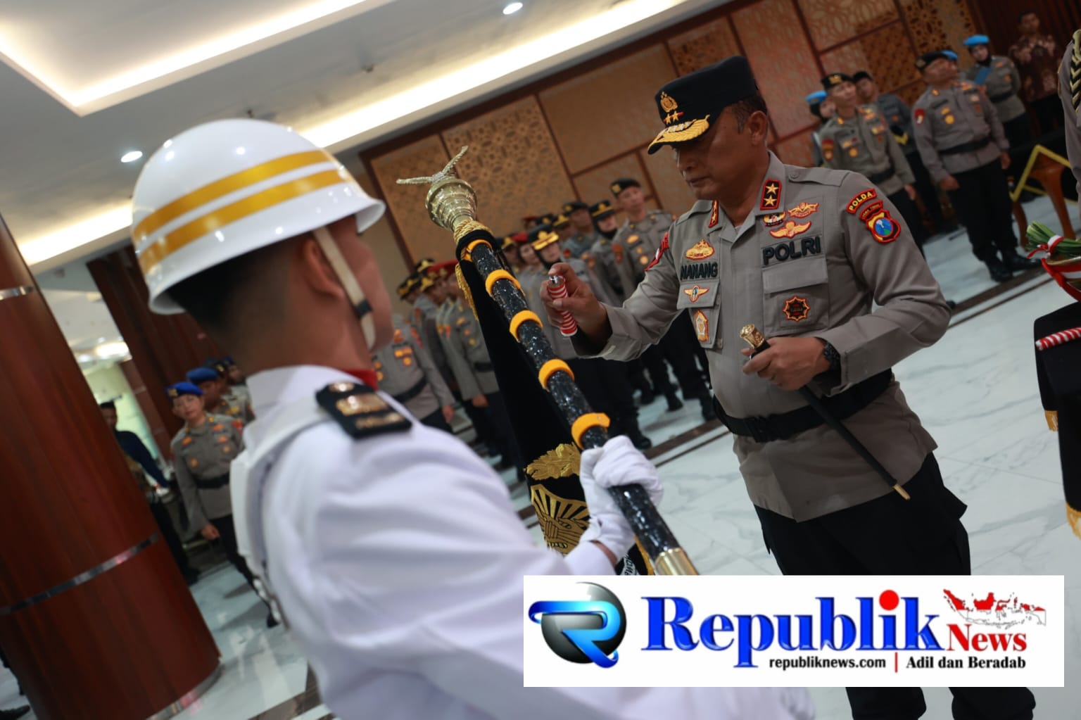 Foto : Polda Jatim jelang Hari Bhayangkara ke-80 gelar upacara pemuliaan nilai luhur Tribata.