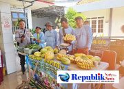 Foto : Polres pelabuhan Tanjung perak gelar gerakan pangan murah hasil panen lahan ketahanan pangan.