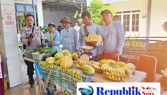 Polres Pelabuhan Tanjungperak Gelar Gerakan Pangan Murah Hasil Panen Lahan Ketahanan Pangan