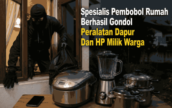 Spesialis Pembobol Rumah Berhasil Gondol Peralatan Dapur Dan HP Milik Warga