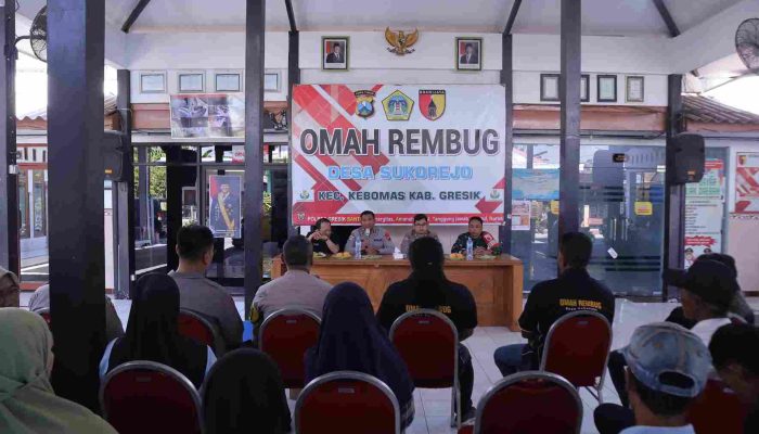 Perkuat Kamtibmas Berbasis Musyawarah, Ditbinmas Polda Jatim Asistensi Omah Rembug di Polres Gresik
