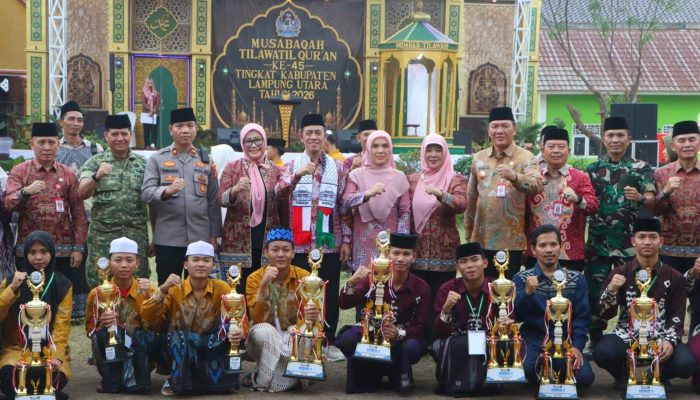 Wakapolres Lampung Utara Hadiri Penutupan MTQ ke-45, Berlangsung Aman dan Kondusif