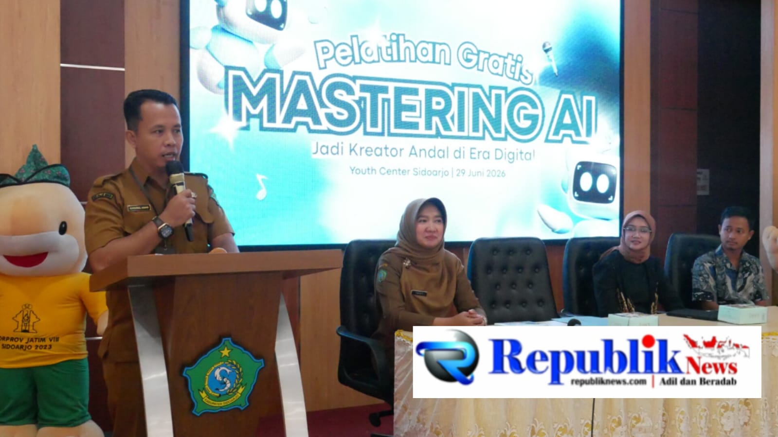 Foto : Diskominfo Sidoarjo mengadakan pelatihan gratis AI gratis.
