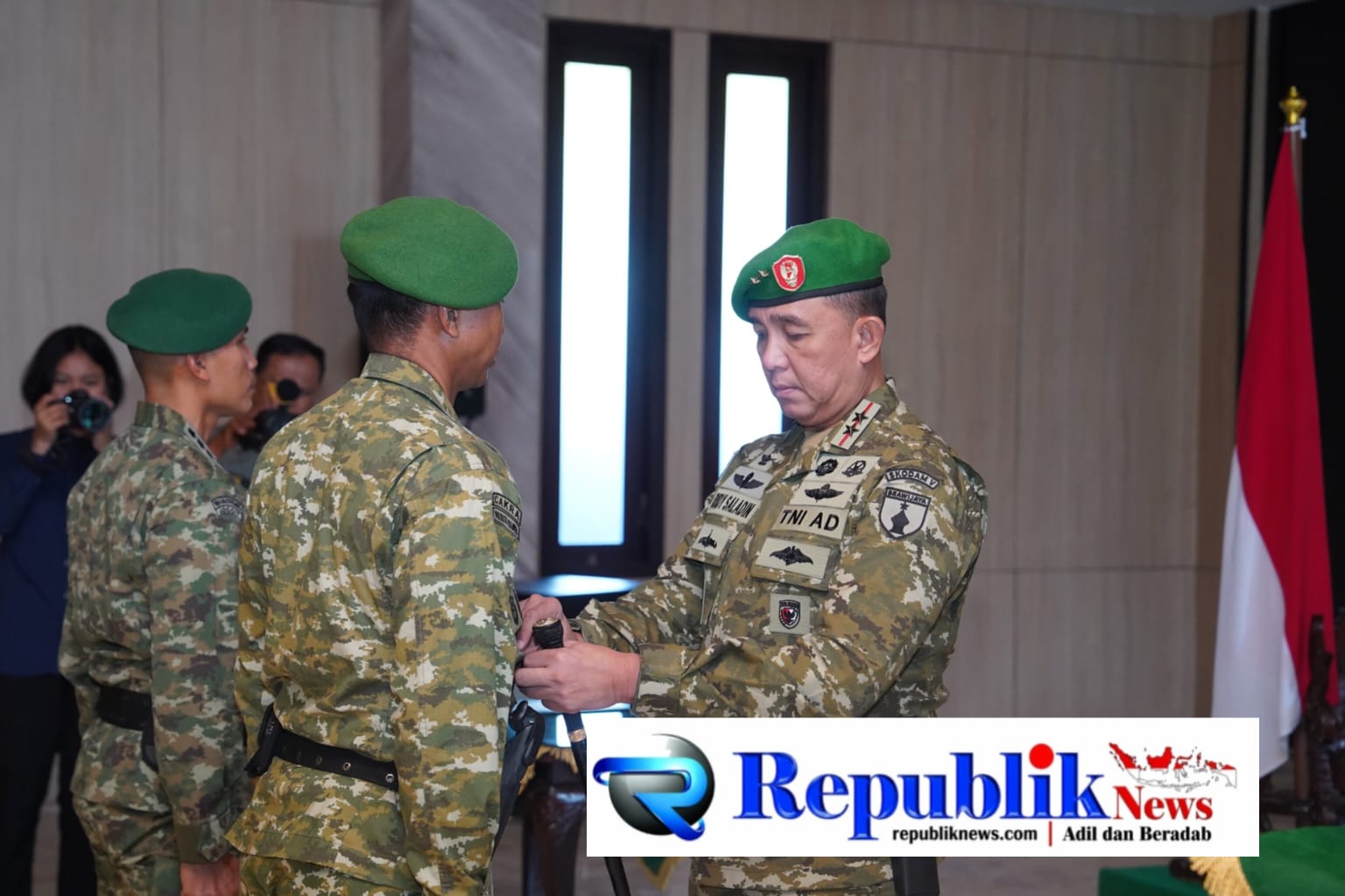 Foto : Pangdam V/Brawijaya,Mayjen TNI Rudi Saladin ,M.A pimpin Sertijab Asops Kodam V/ Brawijaya.