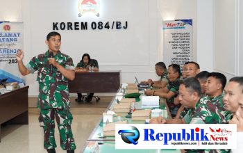 Foto : Satker korem 084/BJ mengadakan rapat penyusunan rancangan rencana kerja(Sunrarenja) tahun 2026