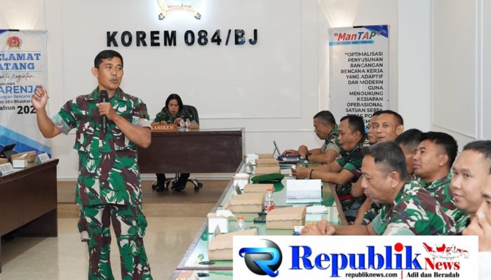 Satker Korem 084/BJ semakin ManTAP, dalam melaksanakan Penyusunan Rancangan Rencana Kerja (Sunrarenja) Tahun 2027
