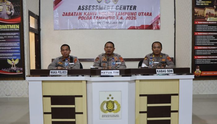 Biro SDM Polda Lampung Gelar Assessment Center Jabatan Kanit di Polres Lampung Utara