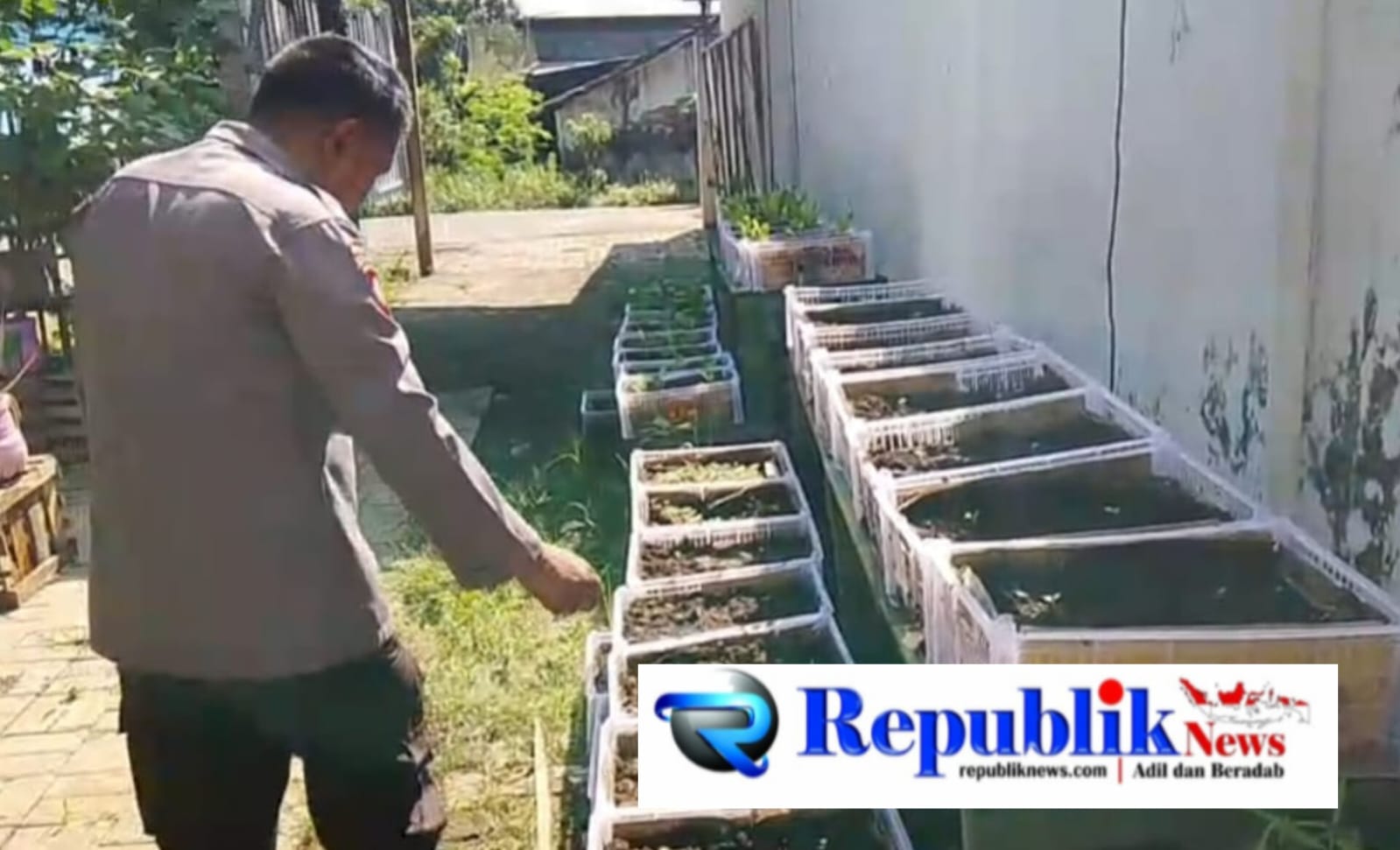 Foto : Polsek Rembang pantau lahan P2L.