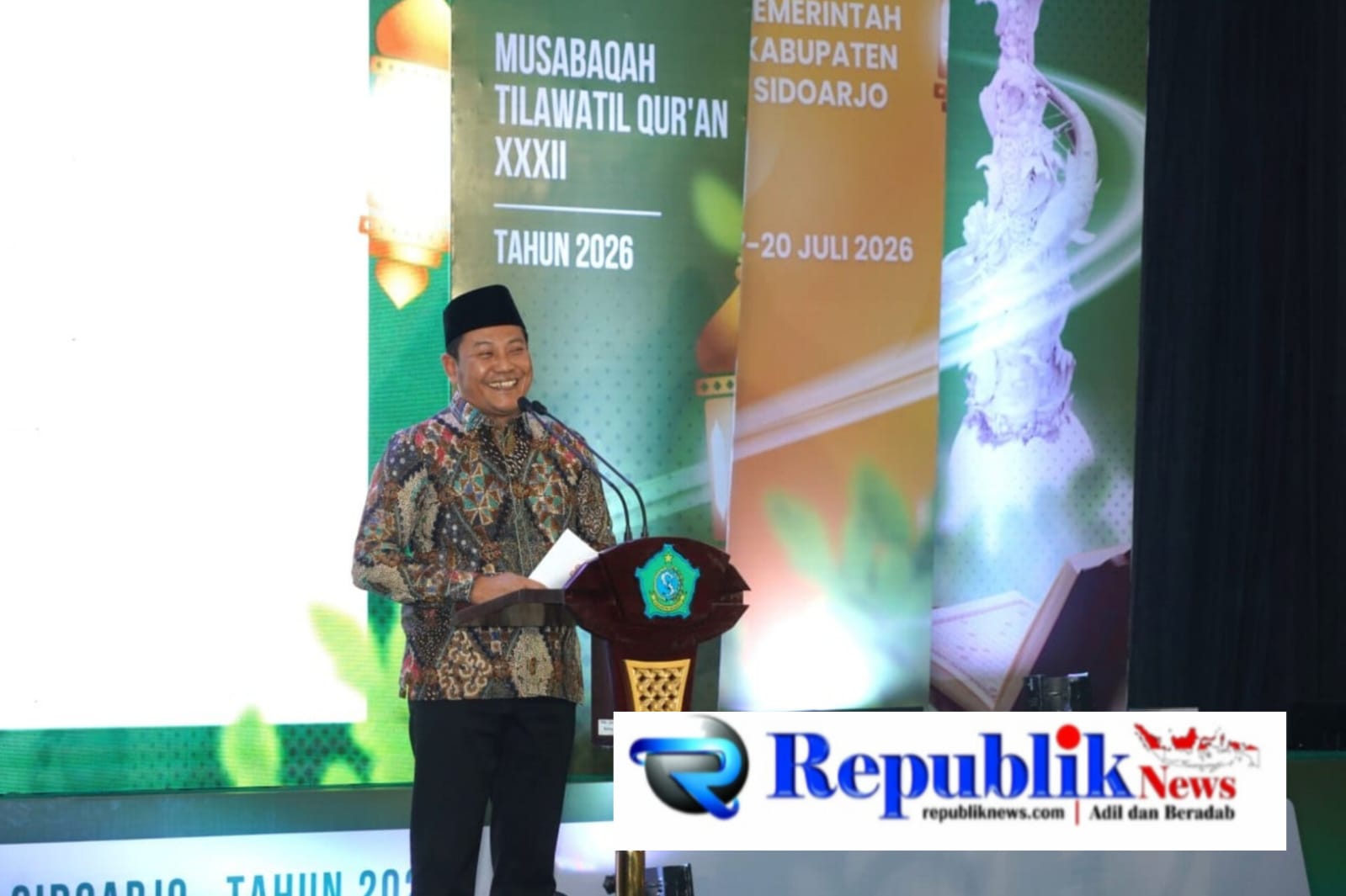 Foto : Bupati Subandi membuka MTQ XXXII Kabupaten Sidoarjo.
