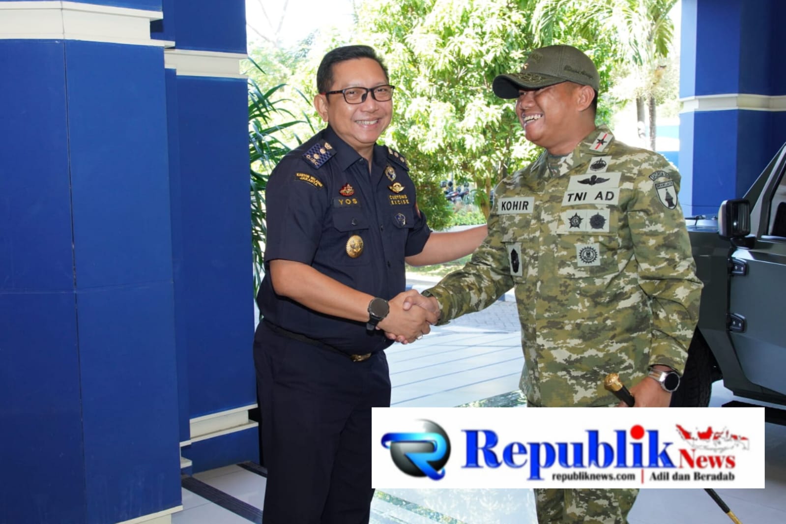 Foto : Danrem dan Beacukai Jawa Timur satukan langkah untuk Jawa Timur.
