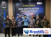 Foto : Bupati Sidoarjo,H.Subandi menghadiri acara pencegahan peredaran narkoba hingga di perbatasan.
