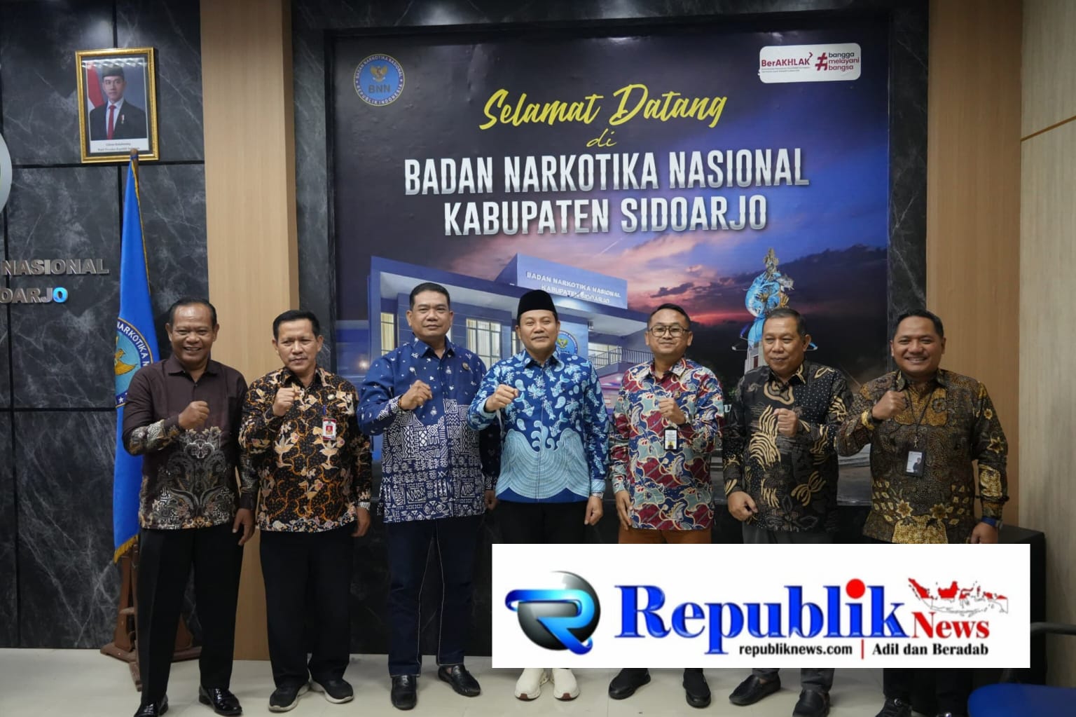 Foto : Bupati Sidoarjo,H.Subandi menghadiri acara pencegahan peredaran narkoba hingga di perbatasan.