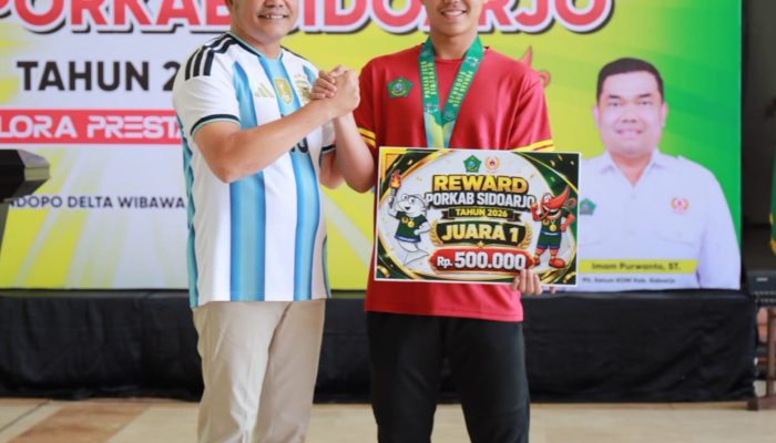 1.940 Atlet Juara Porkab Sidoarjo Terima Reward, Pemkab Bidik Juara Umum Porprov Jatim 2027