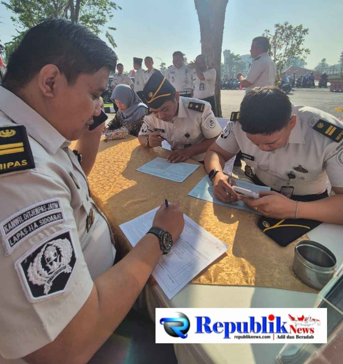 Foto : Lapas Sidoarjo adakan kegiatan donor darah.