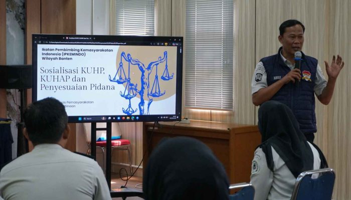 Sosialisasi KUHP, KUHAP, dan Penyesuaian Pidana kepada Petugas Rutan Kelas I Tangerang oleh Bapas Kelas IIB Ciangir