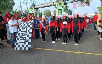 Menyongsong HUT RI Ke 81 SDN 02 Gapura Mulai Lomba Gerak Jalan, Start Lapangan Stadion Sukung Hingga Halaman Pemkab Setempat