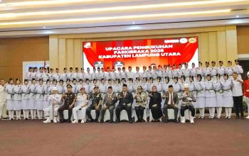 Paskibraka Tahun 2026 Lampung Utara Resmi Dikukuhkan