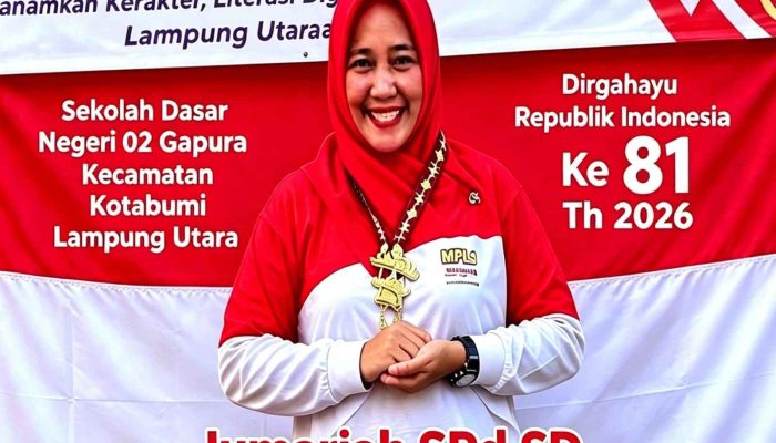 Sekolah Dasar Negeri 02 Gapura Kecamatan Kotabumi Lampung Utara Mengucapkan Selamat Dirgahayu Republik Indonesia ke-81 