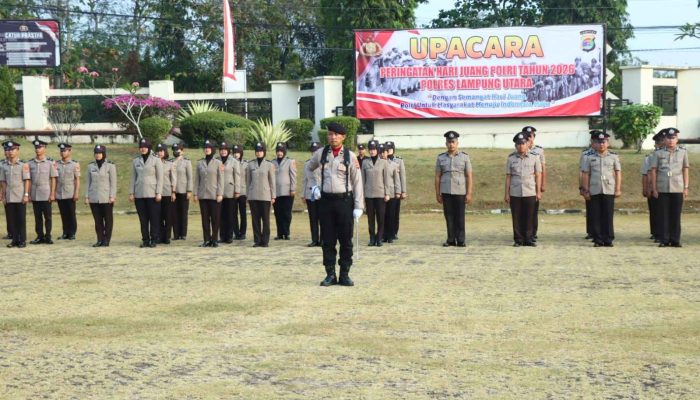 Polres Lampung Utara Gelar Upacara Hari Juang Polri 2026, Teguhkan Semangat Pengabdian kepada Masyarakat