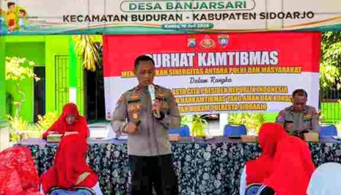 Cegah Bullying dan Paham Radikal, Sat Binmas Polresta Sidoarjo Gelar Curhat Kamtibmas
