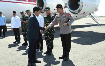 Kapolres Magetan Bersama Forkopimda sambut Wapres Gibran Transit di Lanud Iswahjudi, Personel Pengamanan disiagakan