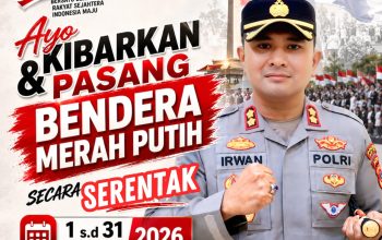 Kapolres Aceh Timur Ajak Warga Kibarkan Merah Putih Sambut HUT Ke-81 RI