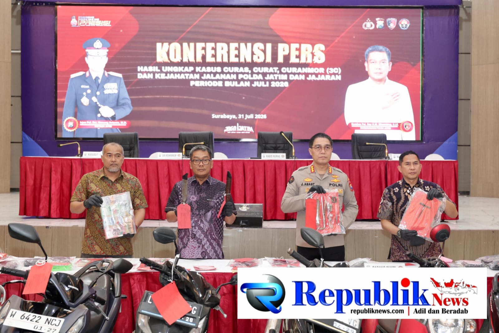 Foto : Barang bukti yang diamankan