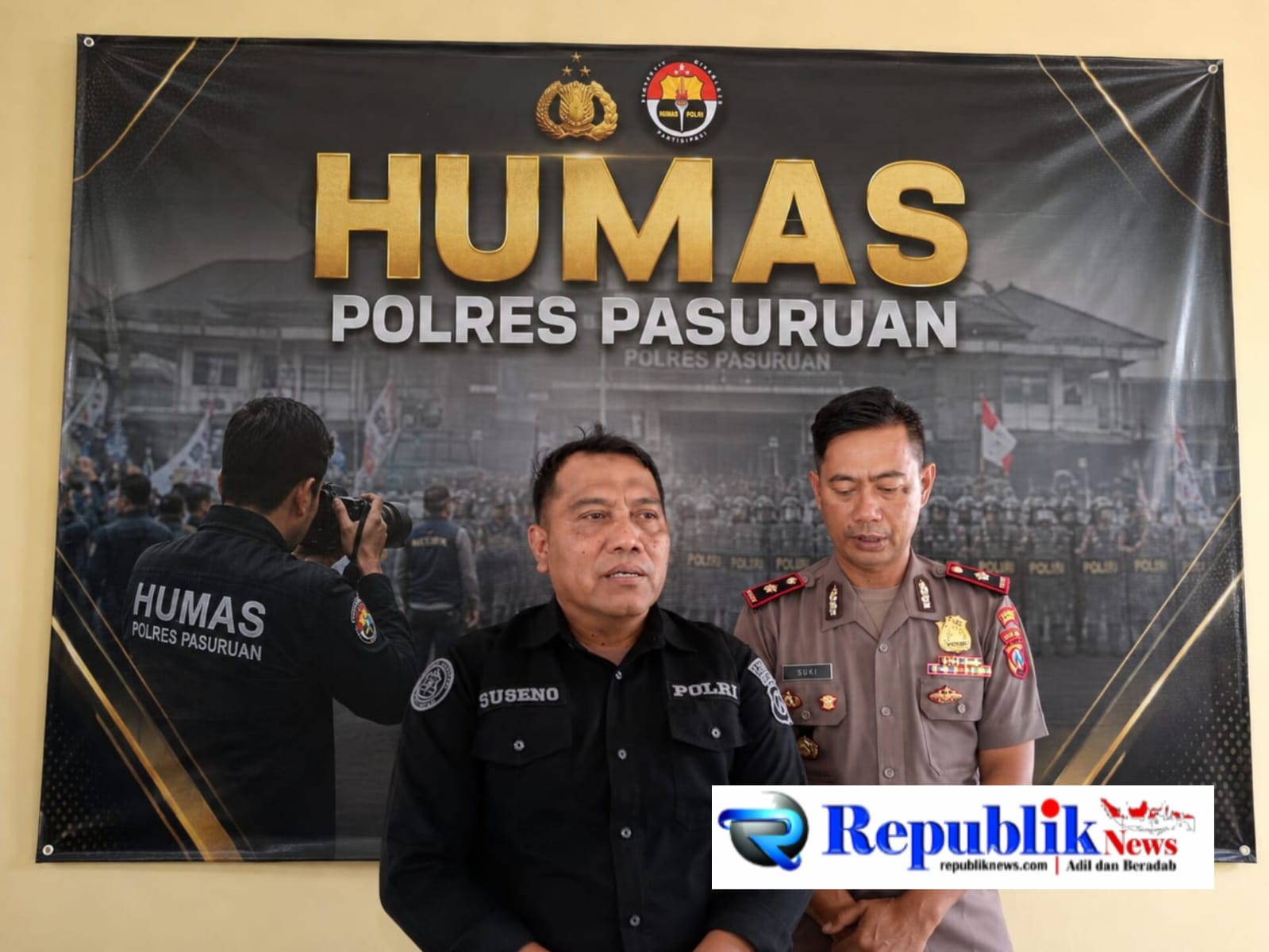 Foto : Humas Polresta Pasuruan memberikan klarifikasi meninggalnya korban tersangka Judol.