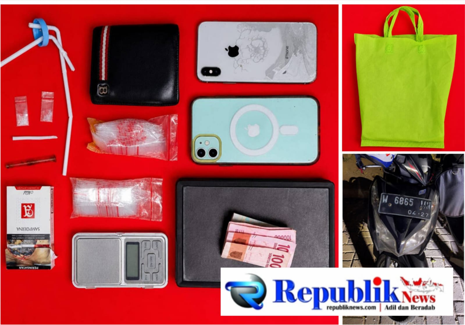 Foto : Barang bukti yang diamankan