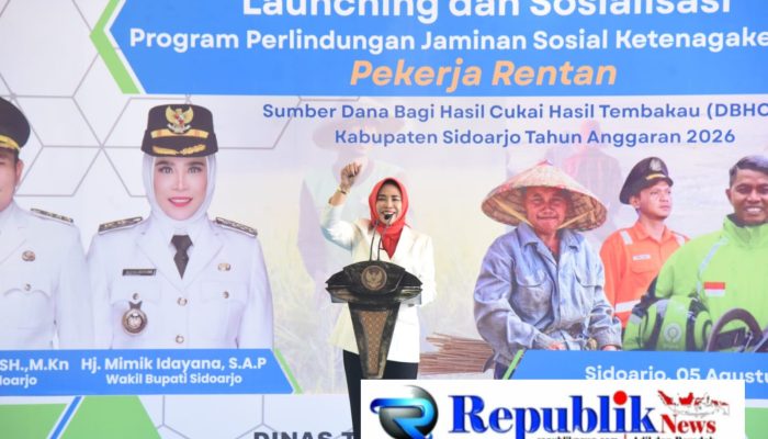 Pemkab Sidoarjo Lindungi 42.210 Pekerja Rentan Melalui BPJS Ketenagakerjaan, Iuran Ditanggung DBHCHT