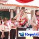Foto : Bunda PAUD Kabupaten Sidoarjo,Sriatun Subandi menghadiri Pesta Pramuka Prasiaga di Alun-alun Sidoarjo.