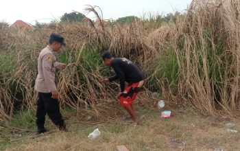 Cegah Karhutla, Polsek Buduran Pantau Lahan Kosong dan Imbau Warga Waspada