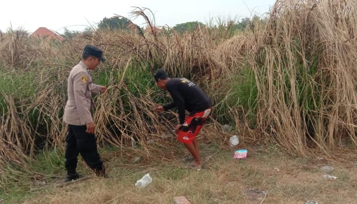 Cegah Karhutla, Polsek Buduran Pantau Lahan Kosong dan Imbau Warga Waspada