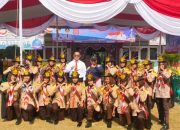 Camat Abung Tengah Kasim, S.E.M.M., Membuka Secara Resmi Lomba Ketrampilan Baris Berbaris (LKBB)